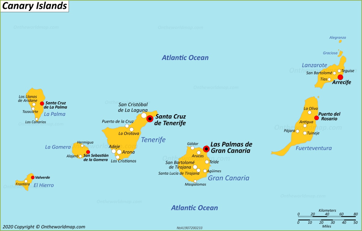 Map of Canary Islands